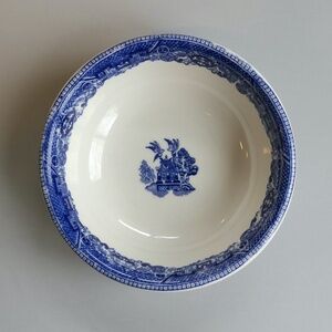 Vintage Buffalo Blue Willow Restaurant Ware Pottery Coupe Cereal Bowl